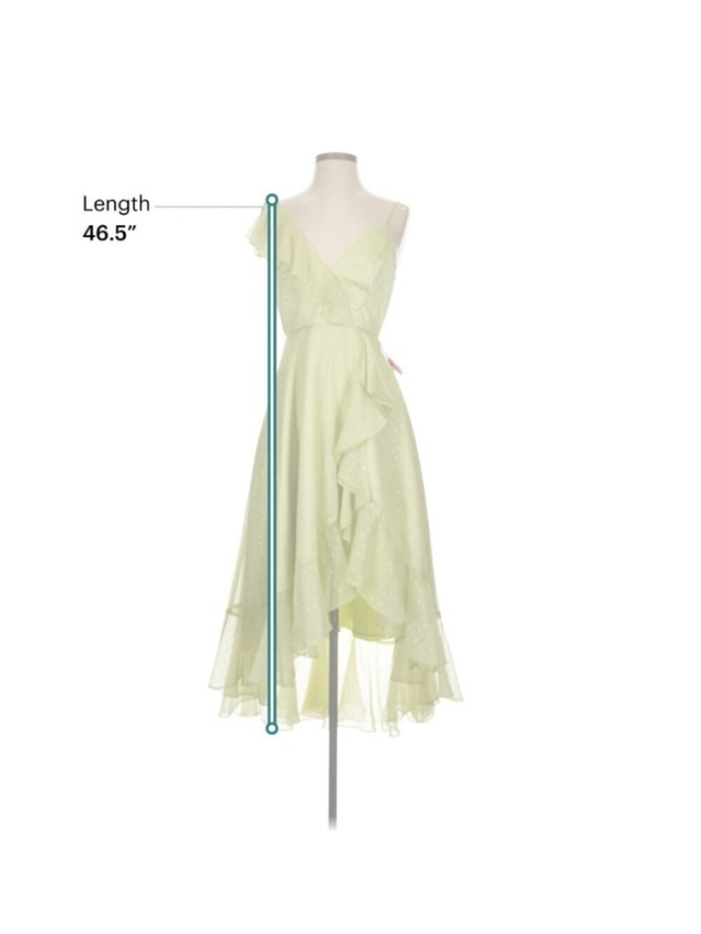 Mac Duggal Ruffle High Low Cocktail Dress Sz 0 Green NWT Formal Gala Bridesmaids - Picture 5 of 8